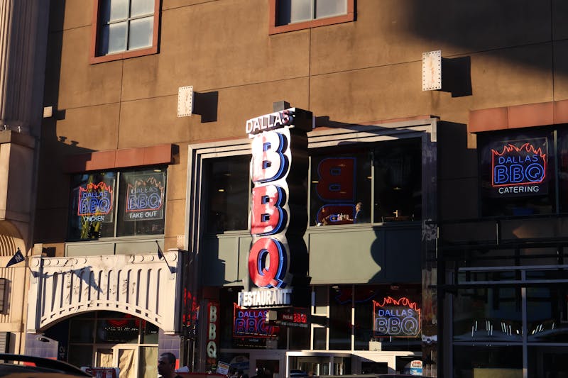 Via 313 restaurant entrance and exterior signage in Houston